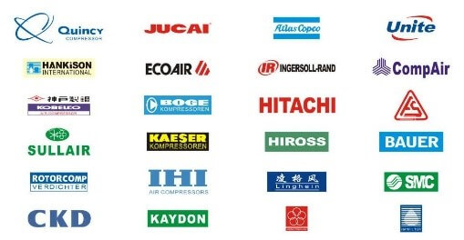 Phụ tùng bảo trì sửa chữa máy nén khí các hãng: Hitachi, Kobelco, Atlas Copco, Bumatec, Buma, rotocompair,..